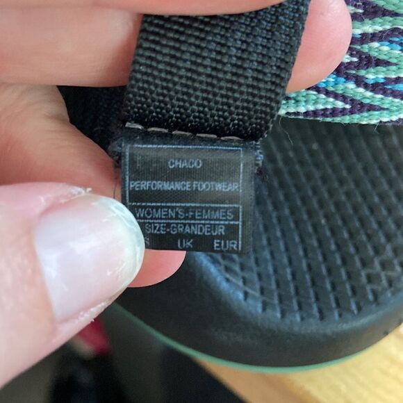 Chaco Blue & Green Women's ZX/2 Classic Sandals Size 9 - Picture 6 of 7